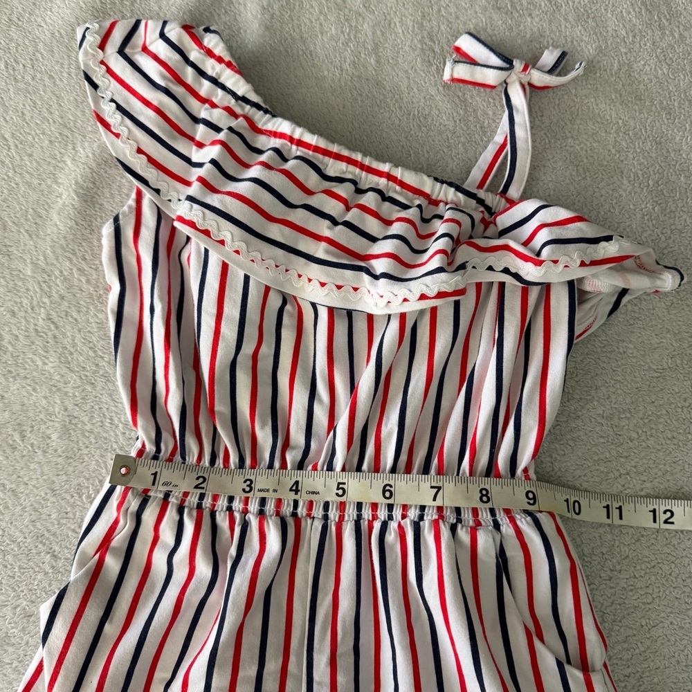 Janie and Jack | Red White & You Stripe Romper | 4 - Picture 10 of 12